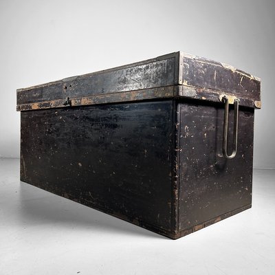 Large Wooden Transport Chest Trunk, Osaka, 1920s for sale at Pamono