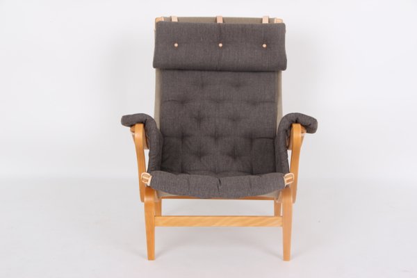 Pernilla 69 Chair with New Kvadrat Wool Fabric by Bruno Mathsson