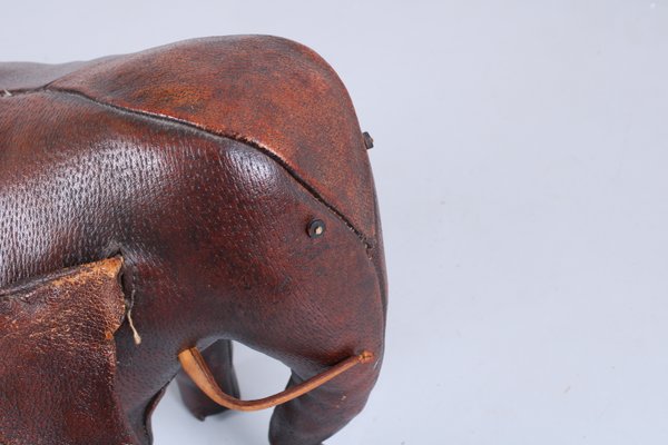 Vintage Leather Elephant attributed to Dimitri Omersa for