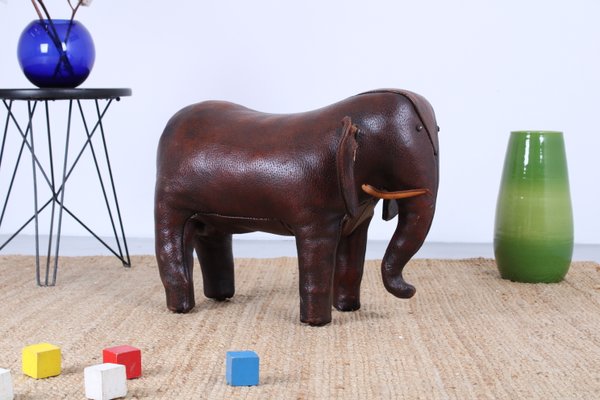 Vintage Leather Elephant attributed to Dimitri Omersa for