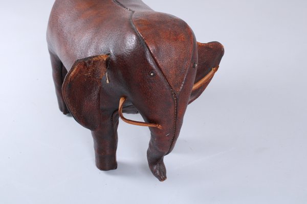 Vintage Leather Elephant attributed to Dimitri Omersa for