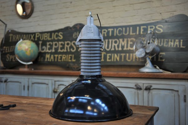 Large Industrial Pendant Light from Philips, 1950s for sale at Pamono