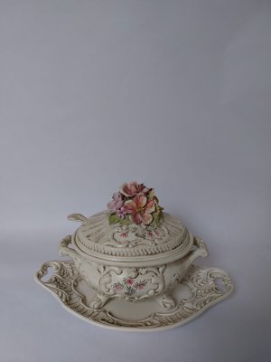Soup Tureen with Ladle by V. Bassano, Italy, 1960, Set of 3 for