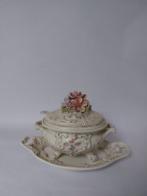 Soup Tureen with Ladle by V. Bassano, Italy, 1960, Set of 3 for