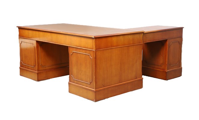 Large L-Shaped Executive Desk in Georgian Style for sale at Pamono