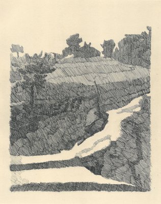 Giorgio Morandi, Grizzana Landscape, 1932-1957, Lithograph for