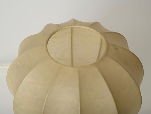 Achille Castiglioni/cocoon lamp/イタリア照明 Mid-Century Cocoon Table Lamp with Oak Wood Base attributed to