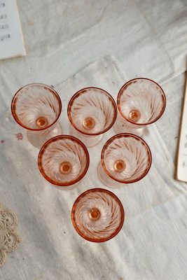 Lot De 7 Verres à Eau Rosaline Arcoroc – Vintage – Très Bon état