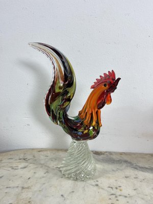 Large Mid-Century Multicolored Murano Glass Rooster, 1960s for