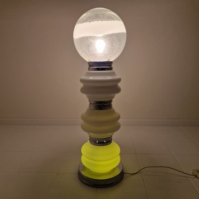 Italian Murano Floor Lamp in 3 Colors Light attributed to Carlo