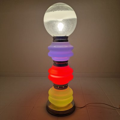Italian Murano Floor Lamp in 3 Colors Light attributed to Carlo