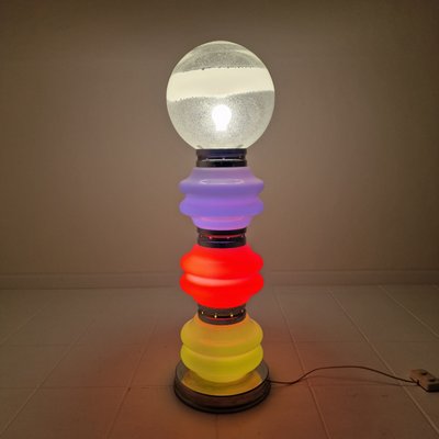 70'S MAZZEGA Murano 3灯フロアスタンド カルロ・ナソン Italian Murano Floor Lamp in 3 Colors Light attributed to Carlo