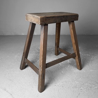 Taishō Era Wooden Fumidai Stool, Japan, 1920s for sale at Pamono