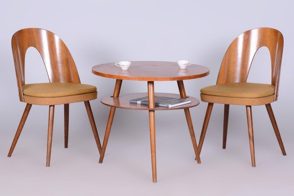 Mid-Century Modern Coffee Table in Walnut and Beech, 1950s for