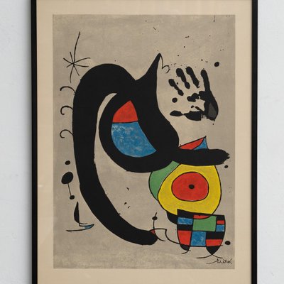 Joan Miró, Gat I Mà, Original Color Lithograph, 1970s for Joan Miró, Gat I Mà, Original Color Lithograph, 1970s for