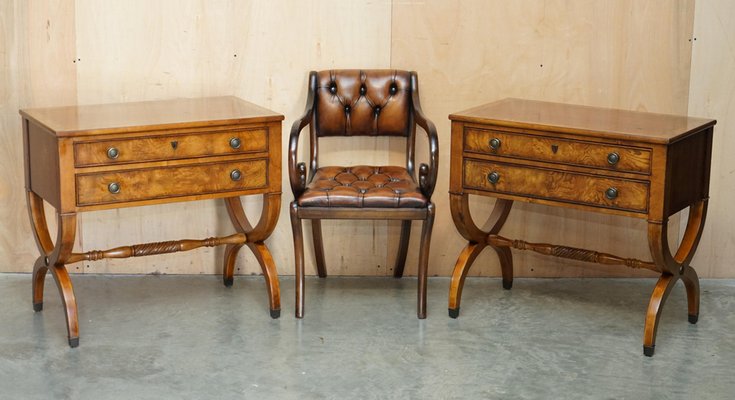 ETHAN ALLEN サイドチェスト Tuscan Neoclassic Townhouse Sideboards in Burr Oak from