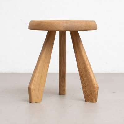 Meribel Wood Stool by Charlotte Perriand for Cassina for sale at
