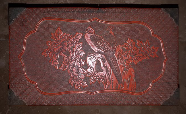 Meiji Era Cabinet in Cinnabar Red Lacquer, Japan for sale at Pamono