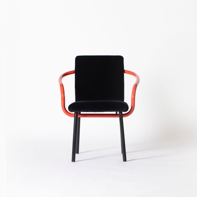 Mandarin Chair in Cotton Velvet by Ettore Sottsass for Knoll