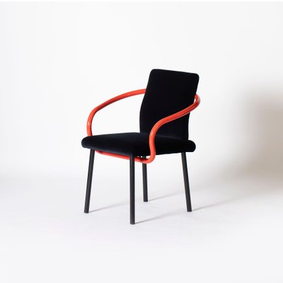 Mandarin Chair in Cotton Velvet by Ettore Sottsass for Knoll