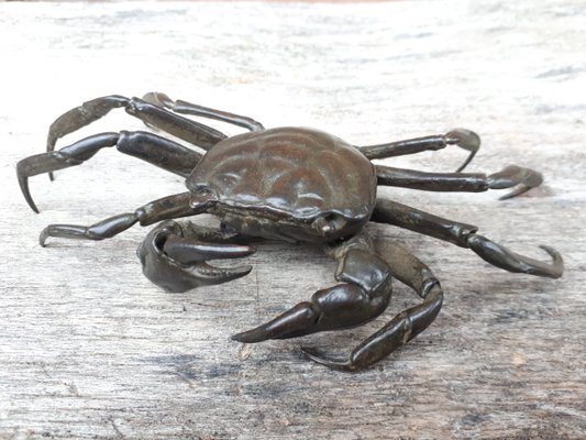 Japanese Meiji Era Artist, Jizai Okimono Sculpture of a Crab