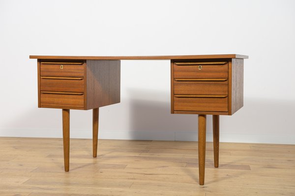 Mid-Century Modern Danish Freestanding Teak Desk, 1960s for sale