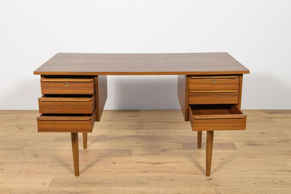 Mid-Century Modern Danish Freestanding Teak Desk, 1960s for sale