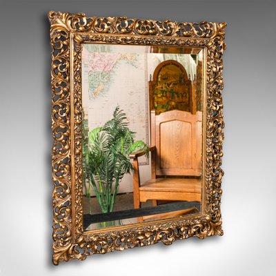 Vintage French Giltwood Wall Mirror, 1950s for sale at Pamono