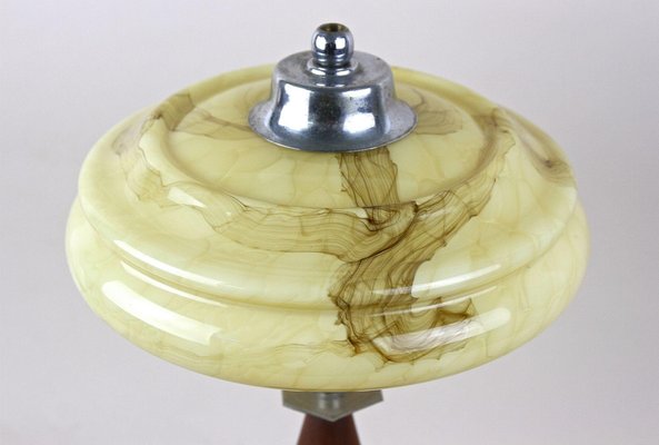 Lampadaire Art Déco Années 1930 - Abat-jour Verre Blanc - Occasion Fonctionnel