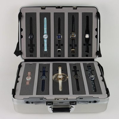 007 James Bond Case with 20 Watches from Swatch, Set of 21 for