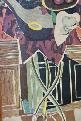 After Georges Braque, Le Gueridon, Mid-20th Century, Oil on After Georges Braque, Le Gueridon, Mid-20th Century, Oil on