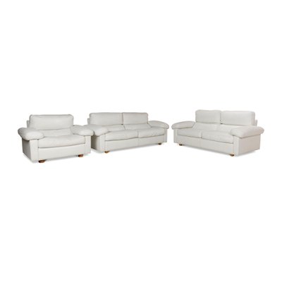 Poltrona Frau Petronio Leather Sofa Set White Sofa Couch Two