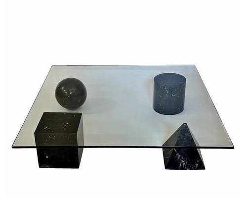 Mod Black Marble Antiqued Nickel Side Table Mod Black Marble Antiqued Nickel Side Table