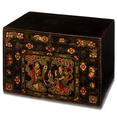 Painted Opera Chest From Shanxi - 19thC Painted Opera Chest From Shanxi - 19thC