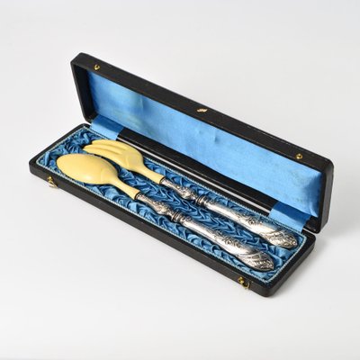 Service à Salade Ancien En Argent - Ensemble Couverts, Modèle V215