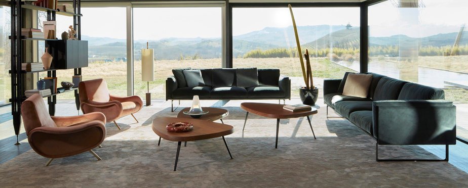 unico DIFEレコードシェルフw950 Modular Bookcase in American Walnut by Franco Albini for Cassina