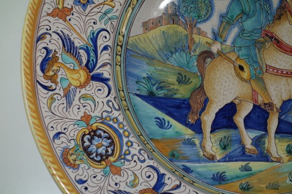 Renaissance Revival Majolica Parade Plate by David Zipirovic