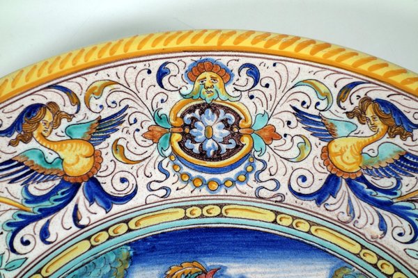 Renaissance Revival Majolica Parade Plate by David Zipirovic