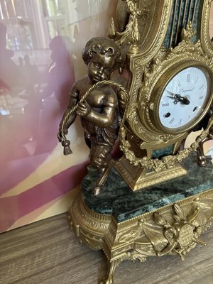 Imperial Mantel Clock from Farbel Fonderie D`art, 1969 for sale at