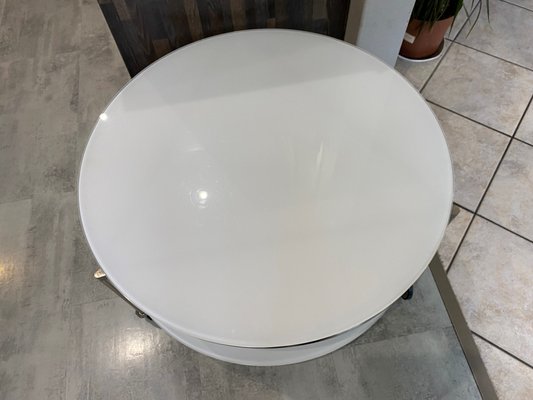 Ikea Strind サイドテーブル　oldikea 90s Vintage Ikea STRIND BLACK Glass and Metal Rolling Side Table