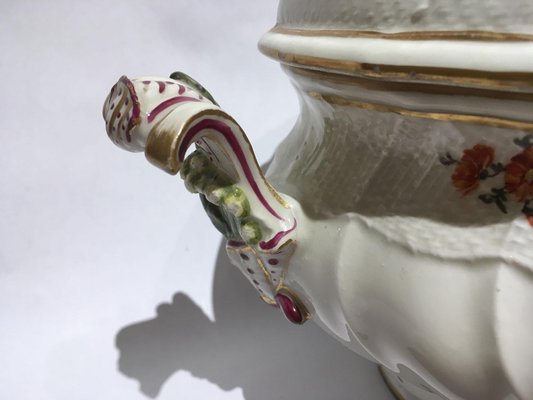 Meissen Porcelain Soup Bowl with Flower Decor, 1755 for sale at Pamono