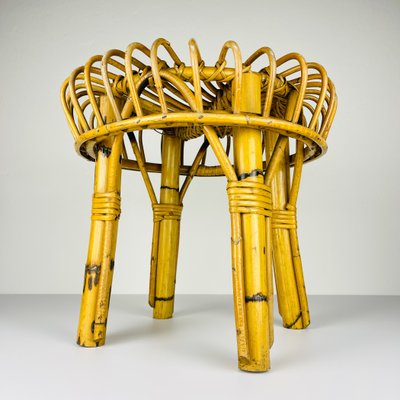 Vintage rattan stool discount