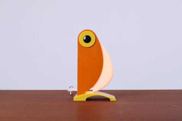 Orange Toucan Table Lamp by Ferrari for OTF Verona, 1960s for sale
