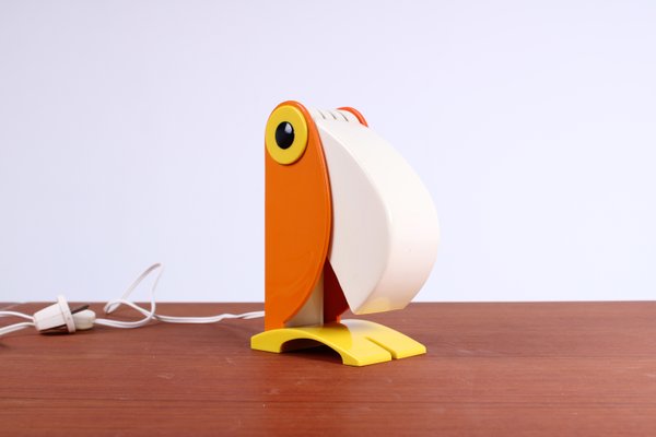 Orange Toucan Table Lamp by Ferrari for OTF Verona, 1960s for sale