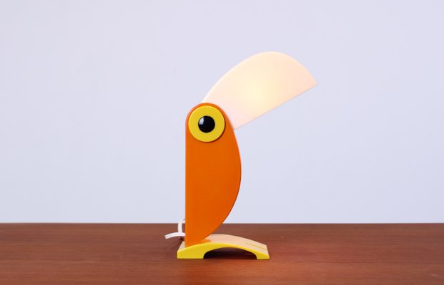 Orange Toucan Table Lamp by Ferrari for OTF Verona, 1960s for sale