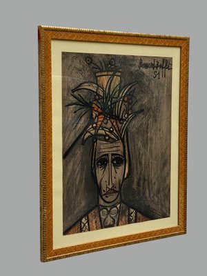 Bernard Buffet, Portrait, 1950, Artwork on Paper for sale at Pamono
