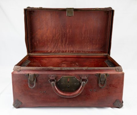 VINTAGE: GRANDE VALISE en carton des années 50 pour déco, rangement