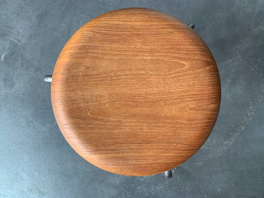 Dot Stool 3170 in Teak by Arne Jacobsen for Fritz Hansen, 1965