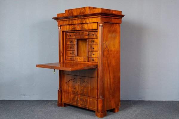 Brown Wooden Secretary Desk