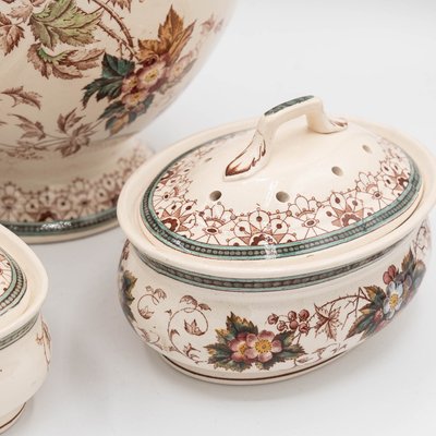 Antique German Nelly Wash Set from Villeroy & Boch, 1890s, Set of